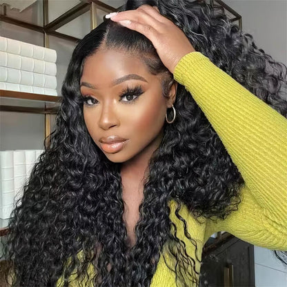 Hot Sale 4 X 4 Wigs Deep Curly Human Hair Lace Head Cover Wigs