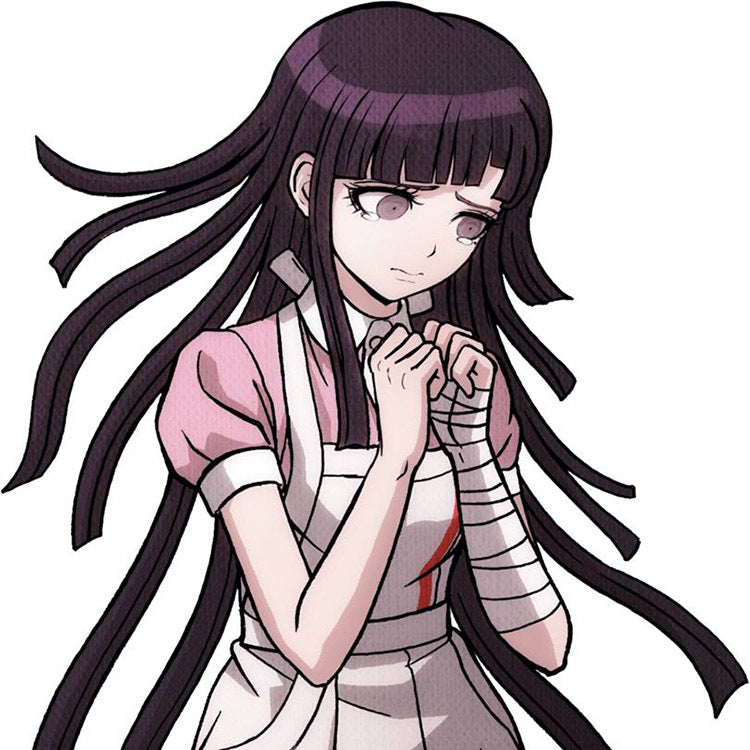 Danganronpa 2: Goodbye Despair Academy Mikan Tsumugi Purple Irregular Super Long Curly Wig