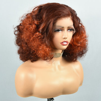 13x4 Lace Super Double Drawn Human Hair Wig African Full Human Hair Head Covers