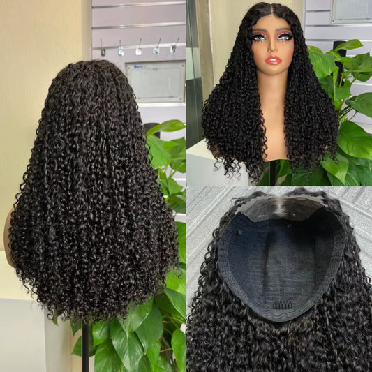 5x5 Pixie Curly Glueless Wig 100% Human Hair Real Hair