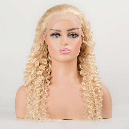 Hot Sale Curly Hair Real Hair Front Lace Small Curls 13*4 Real Hair Head Cover Wig
