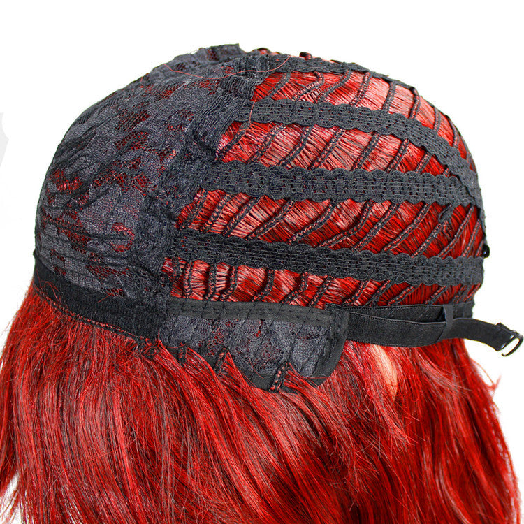 Fashion Hot Sale Middle Length Curly Hair Middle Parted Chemical Fiber Hair Wig