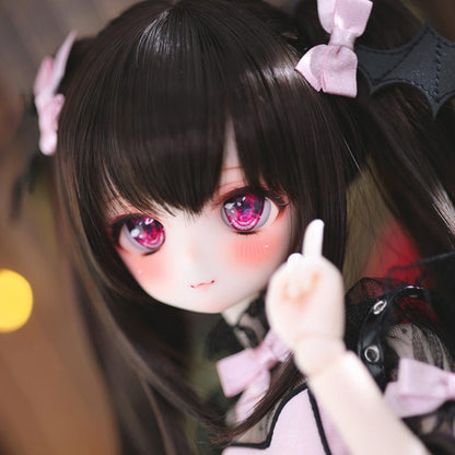 BJD Wig Factory Double Ponytail 3 Points BJD Doll Headgear Milk Soft Silk 3 Points 4 Points 6 Points High Temperature Silk Wig