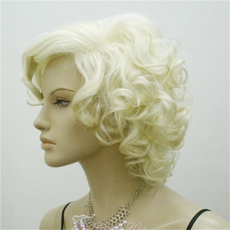 British Golden Retro Black Brown Marilyn Monroe Wig Female