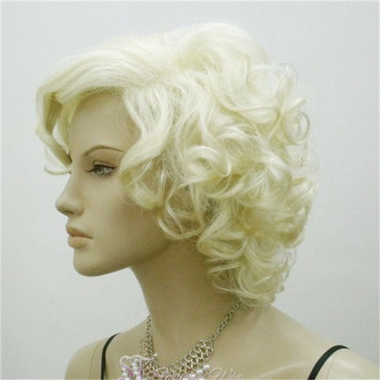 British Golden Retro Black Brown Marilyn Monroe Wig Female