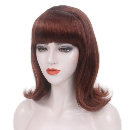 Wig wig cap auburn beehive wig