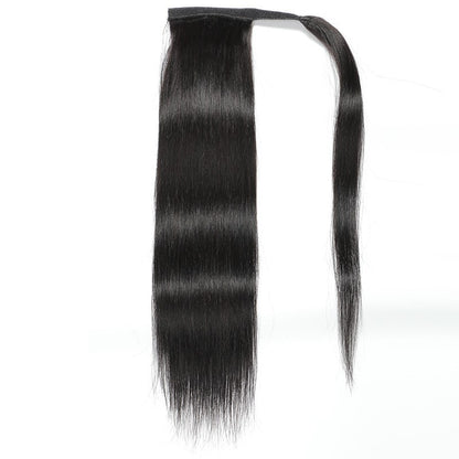 HUMAN HAIR Real Hair Wig velcro Ponytail WRAP PONYTAIL