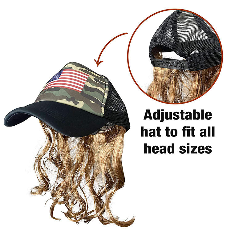Guangzhou Factory Wholesale Hat With Hair Wig For Men Women