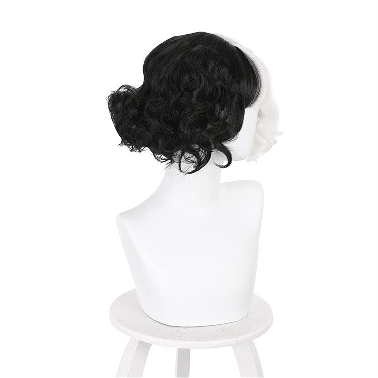 Cruella Deville Wig Half Black Half White Halloween Wig