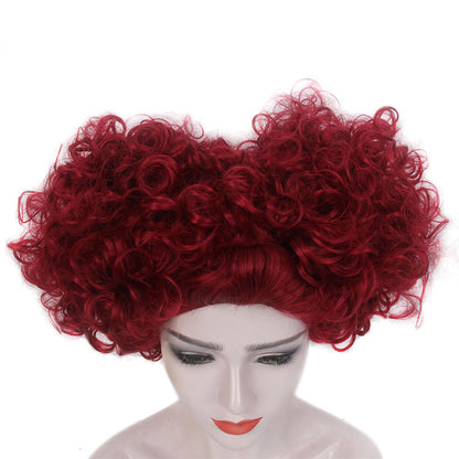 Alice in Wonderland Red Queen Headpiece Halloween Witch Wig