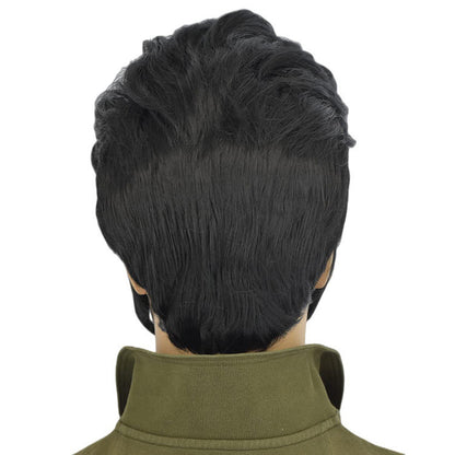 Elviswigcos Elvis rock wig export foreign trade men's black Halloween Christmas party wig