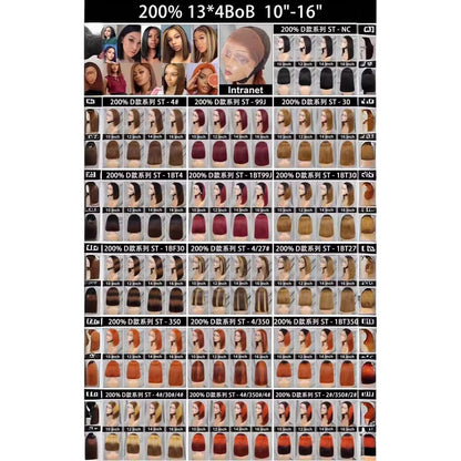 Frontal bob Wig 200 Density Human Hair Brazilian Hair