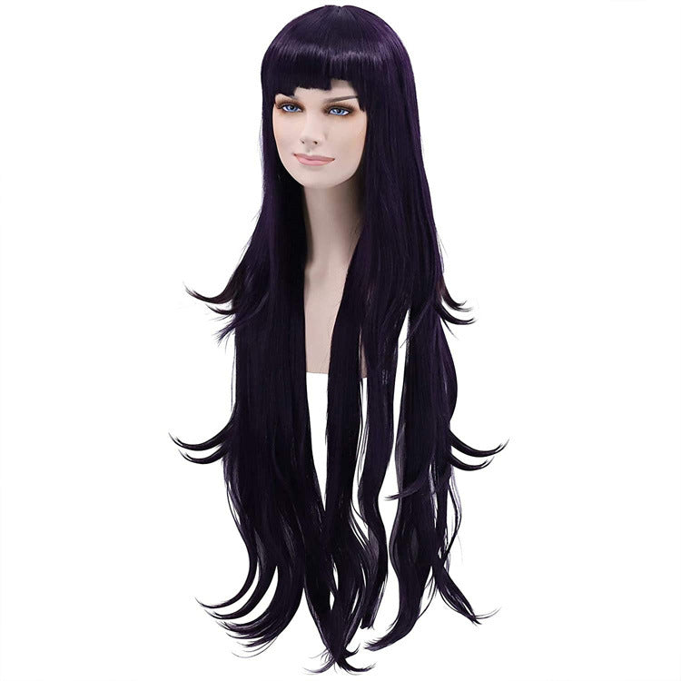 Danganronpa 2: Goodbye Despair Academy Mikan Tsumugi Purple Irregular Super Long Curly Wig