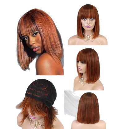 Bang bob Wig Fringe Wig Real Hair Real Headgear Hot Sales