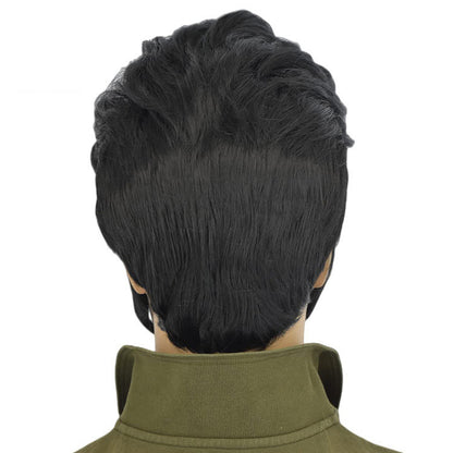 Elvis Rock Wig Men's Black Halloween Christmas Party Wig