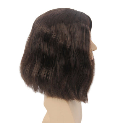 70's Rock Disco Men's Performance Wig Middle Parting Male Synthetic Fiber Wig