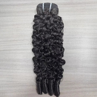 Burmese Curly Bundles Human Hair Real Hair Smooth Hair Clockwork Wigs
