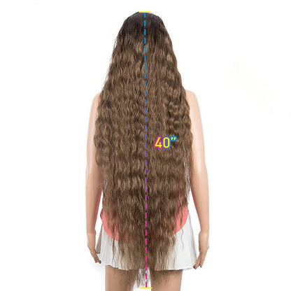 100cm Female Long Curly Hair Kanekalon Beyonce Wig 1 Meter Wig 40 Inches