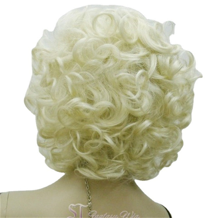 British Golden Retro Black Brown Marilyn Monroe Wig Female