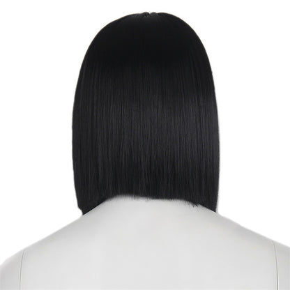 Hard Shell Wig for Clothing Female Model Half Factory Wholesale Black Short Straight Hair bob Wig with Hard Shell