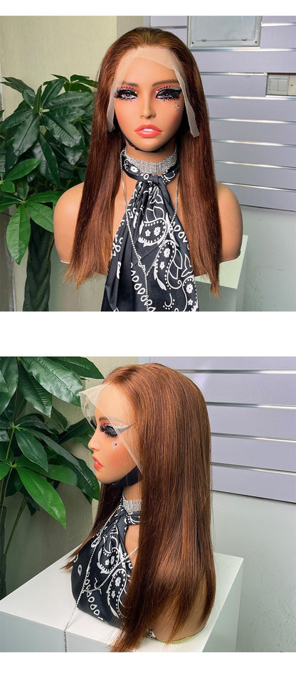 Lace Real Hair Head Covering Wig 100% Human Hair