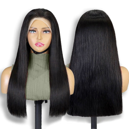 Wig Straight Hair 13x4 Front Lace Real Hair 100% Human Hair