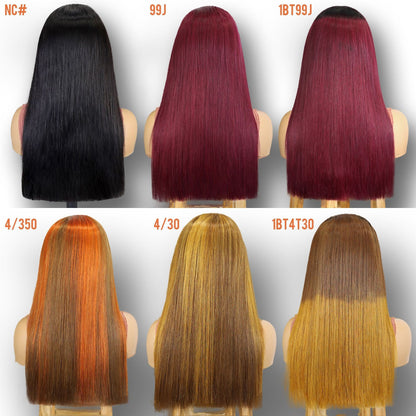 Head Covering Natural Long Straight Hair Wig 13X4 Front Lace 100% Human Hair