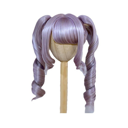 BJD wig double ponytail soft high temperature silk six points three points four points sewing double ponytail sd wig bjd doll 3 points