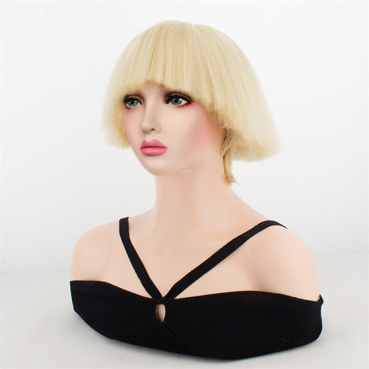 Lady Gaga Bobble Head Bowl hair cut Wig Independent Station High Temperature hair
