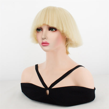 Lady Gaga Bobble Head Bowl hair cut Wig Independent Station High Temperature hair