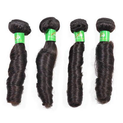 Hot Sale Real Hair Smooth Curly Hair Curtain Wig Manufacturers Wholesale