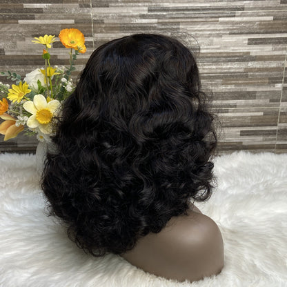 Bouncy Loose Lace Wig Factory Real Hair Mechanism Headgear