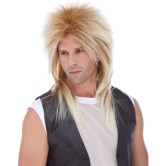 Tina turner wig80s retro fluffy hedgehog head long straight hair men and women cos wig Amazon