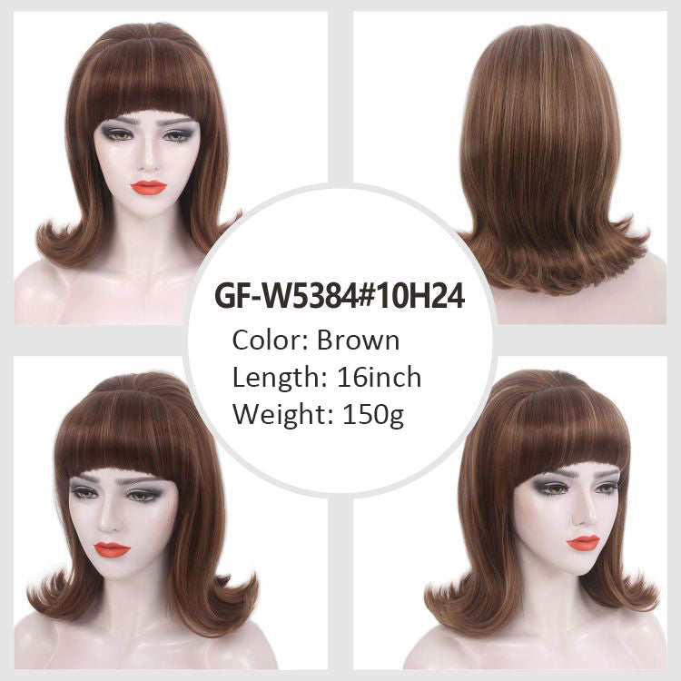 Wig wig cap auburn beehive wig