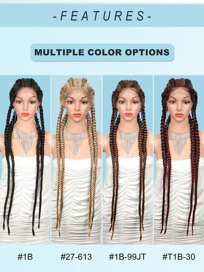 Hot Sale Front Lace Chemical Fiber Hair Four Braids Fishbone Braid Head Covering