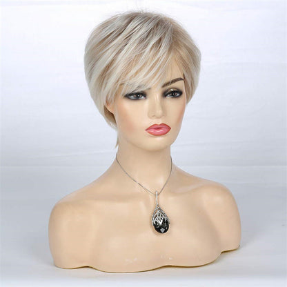 KarenLayered Karen wig European and American side blond white ladies Diana wig diana export