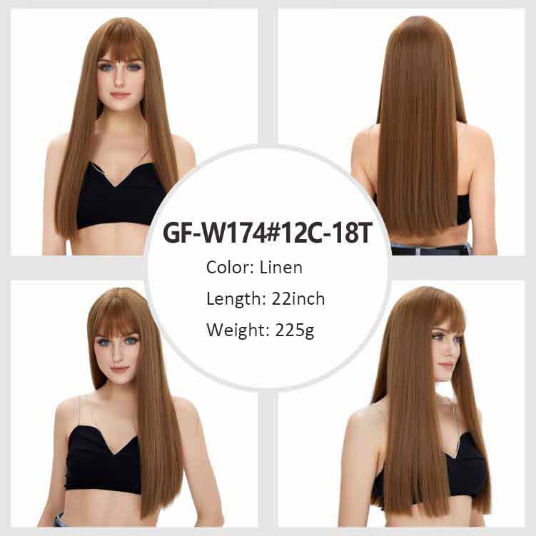 Halloween Wigs for Women Full Head Wigs Long Straight Hair Party Prom Half Black Half White