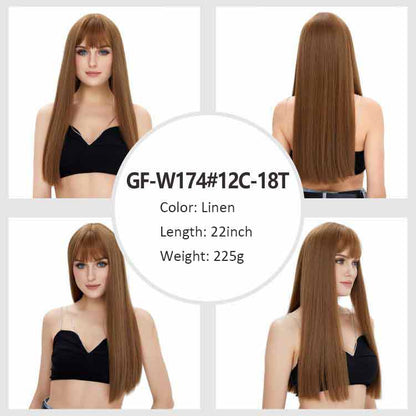 Halloween Wigs for Women Full Head Wigs Long Straight Hair Party Prom Half Black Half White