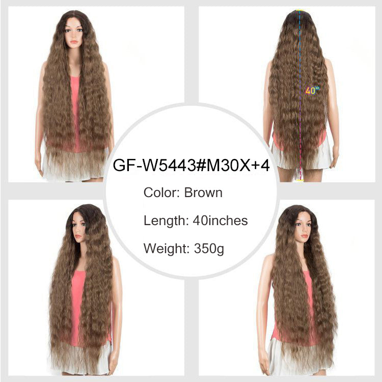 100cm Female Long Curly Hair Kanekalon Beyonce Wig 1 Meter Wig 40 Inches