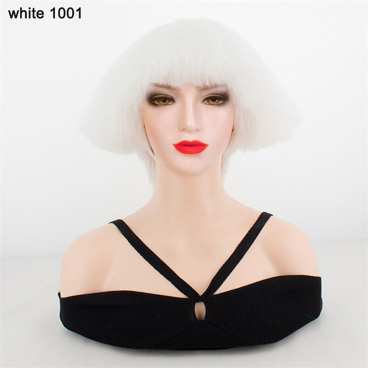 Lady Gaga Bobble Head Bowl hair cut Wig Independent Station High Temperature hair