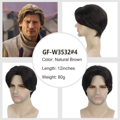 Game of Thrones Jaime Lannister Men's Cosplay Wig Middle Parted Carney Karen Wig