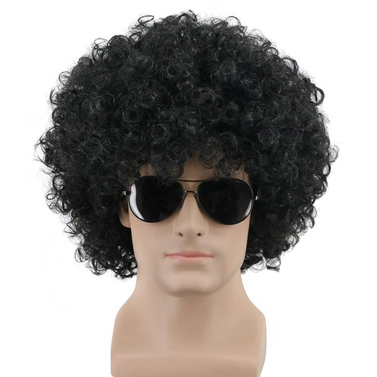 Export to the USA: Men's Black Explosion-Style Full-Head Synthetic Wig for Cross-Border Sales