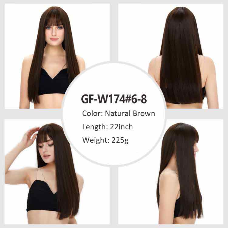 Halloween Wigs for Women Full Head Wigs Long Straight Hair Party Prom Half Black Half White