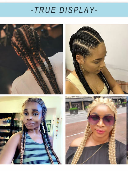 Hot Sale Front Lace Chemical Fiber Hair Four Braids Fishbone Braid Head Covering