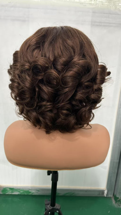 Loose Wave Bob Human Hair 13*4 Real Hair Wig