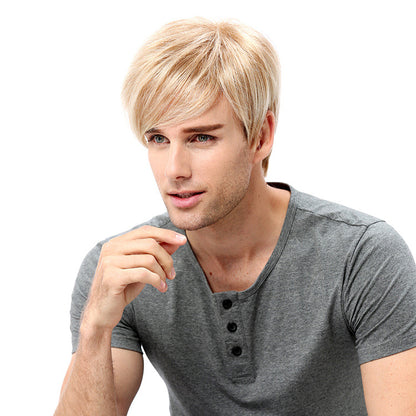 Golden 613 blonde wig 12' short synthetic hair wigs for men