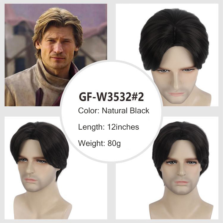 Game of Thrones Jaime Lannister Men's Cosplay Wig Middle Parted Carney Karen Wig