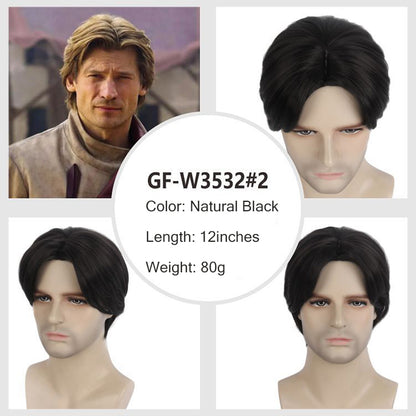 Game of Thrones Jaime Lannister Men's Cosplay Wig Middle Parted Carney Karen Wig