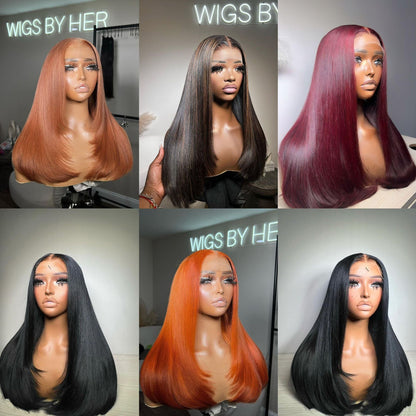 Explosion Models Layered Cut Real Hair Head Cover Human Hair Lace Wig