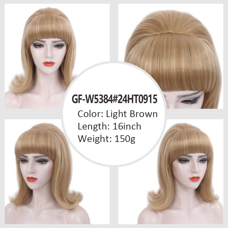 Wig wig cap auburn beehive wig